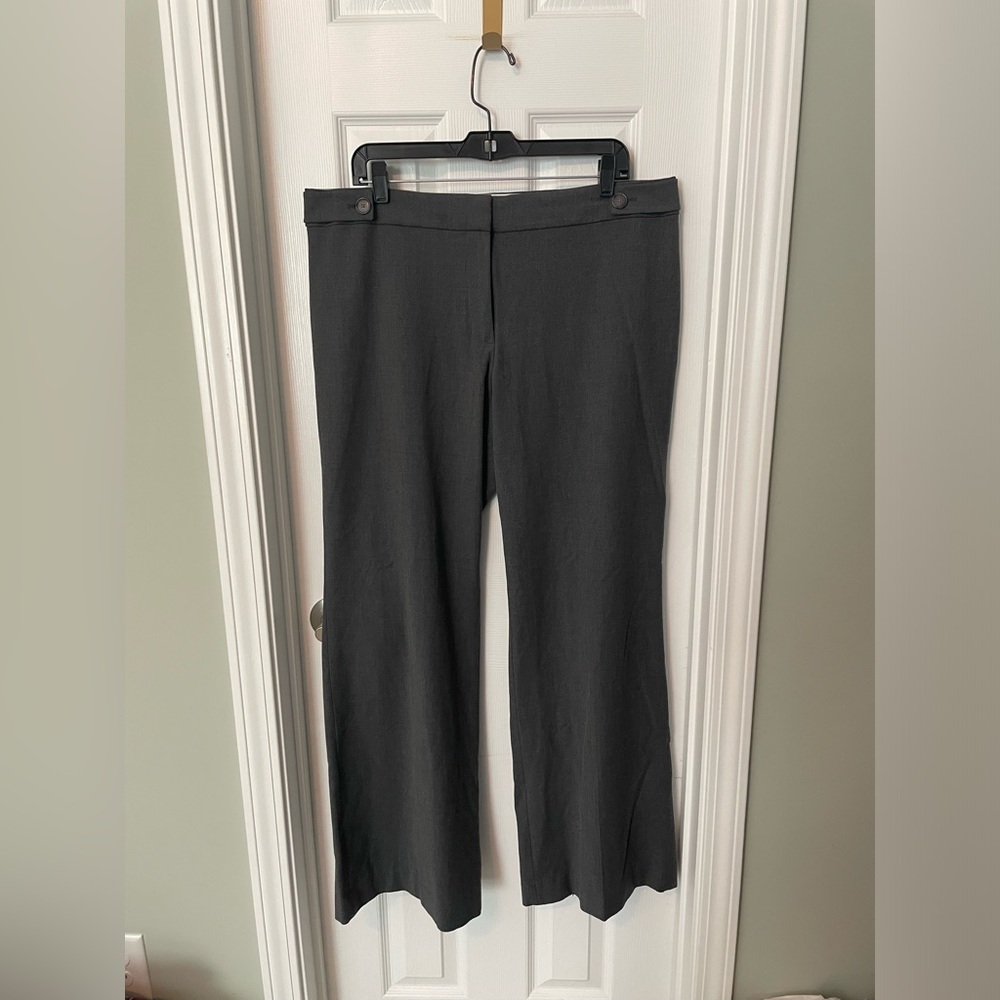 LOFT Ann Taylor Gray Julie Dress Pants Trousers - Straight Leg